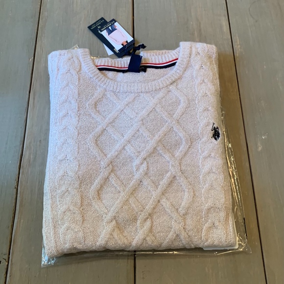 U.S. Polo Assn.Crew Neck Sweater XXL pink/silver